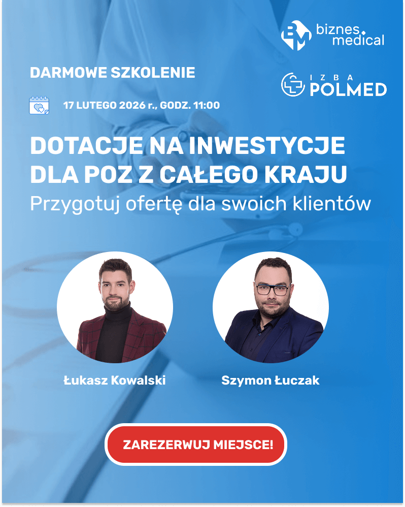 Szkolenie: Dotacje na inwestycje dla POZ z całego kraju